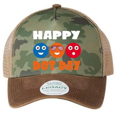 Happy International Dot Day Cute Colorful Dots Legacy Tie Dye Trucker Hat