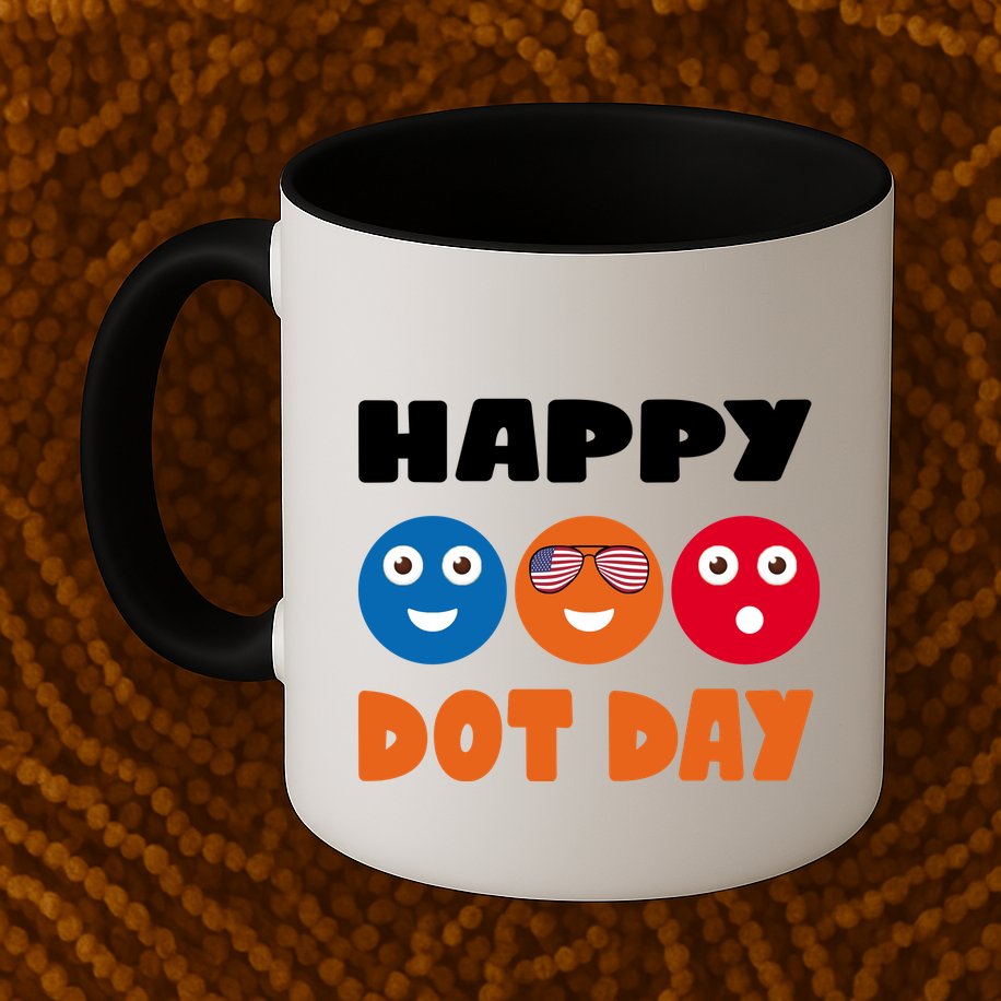 Happy International Dot Day Cute Colorful Dots Mug
