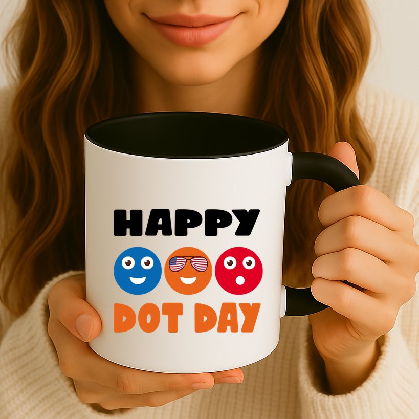 Happy International Dot Day Cute Colorful Dots Mug