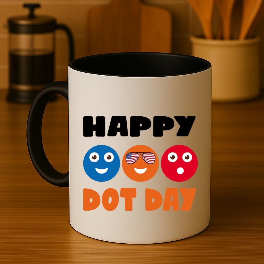 Happy International Dot Day Cute Colorful Dots Mug