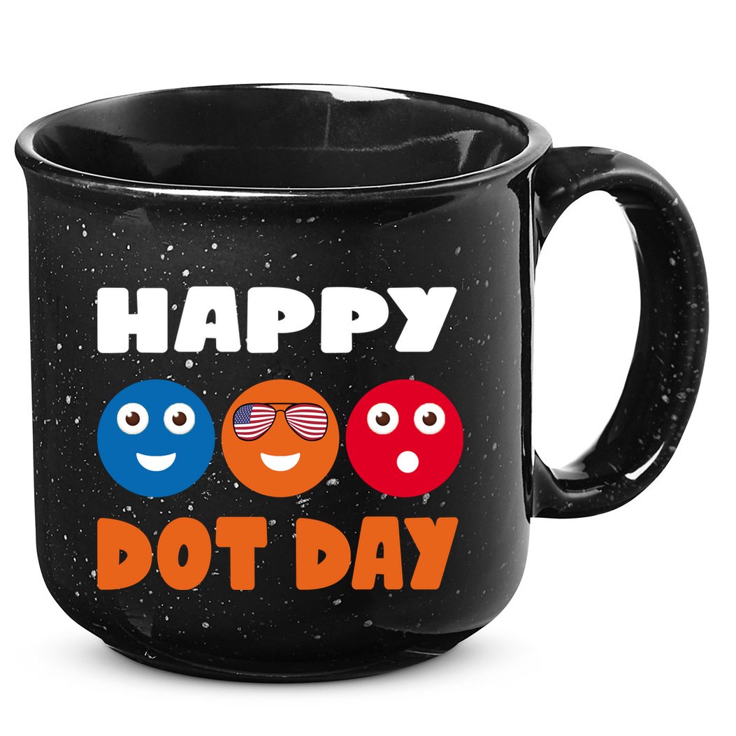 Happy International Dot Day Cute Colorful Dots 15oz Campfire Ceramic Mug