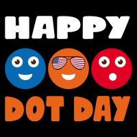 Happy International Dot Day Cute Colorful Dots Flatbill Hat