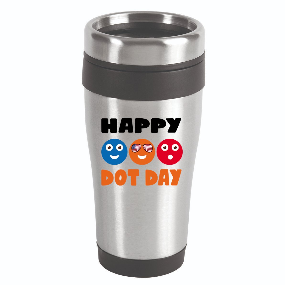 Happy International Dot Day Cute Colorful Dots 16oz Travel Tumbler