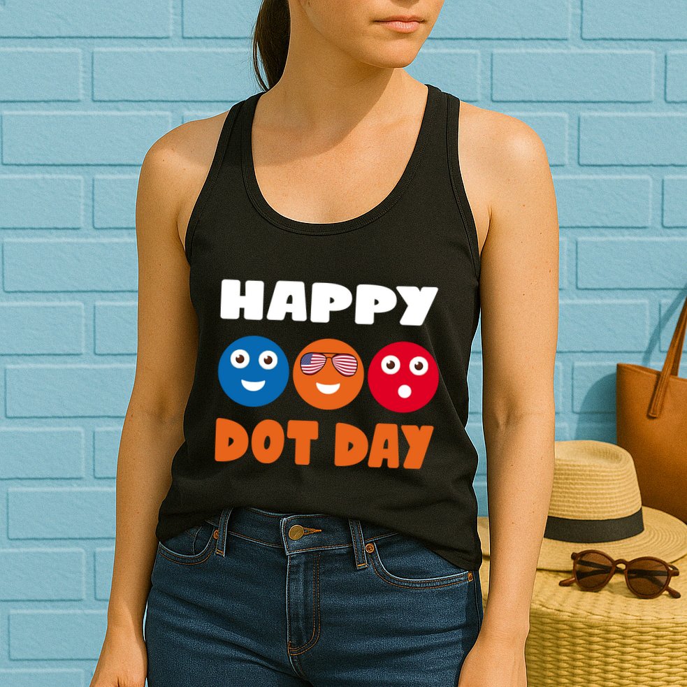 Happy International Dot Day Cute Colorful Dots Womens Tank Top