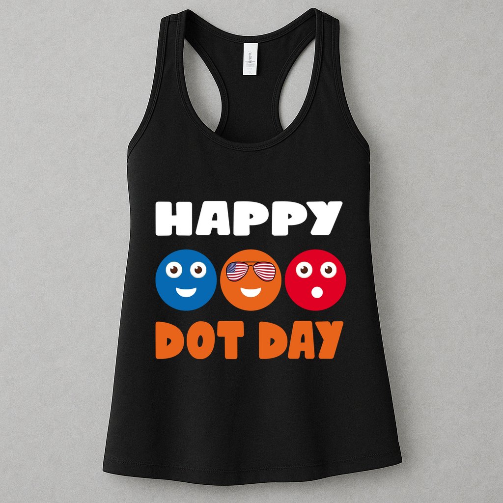 Happy International Dot Day Cute Colorful Dots Womens Tank Top