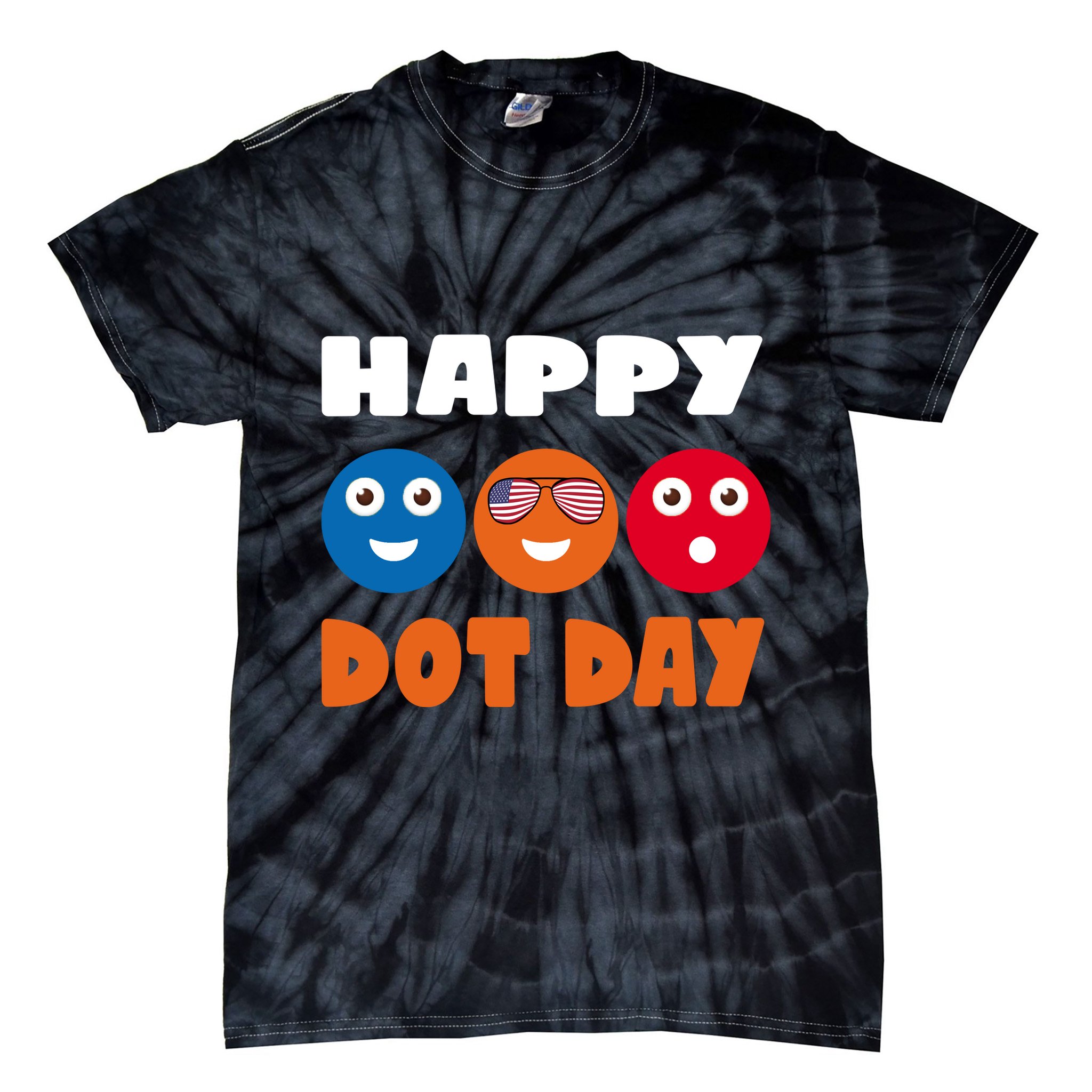 Happy International Dot Day Cute Colorful Dots Tie-Dye T-Shirt