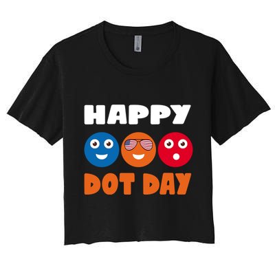 Happy International Dot Day Cute Colorful Dots Crop Top