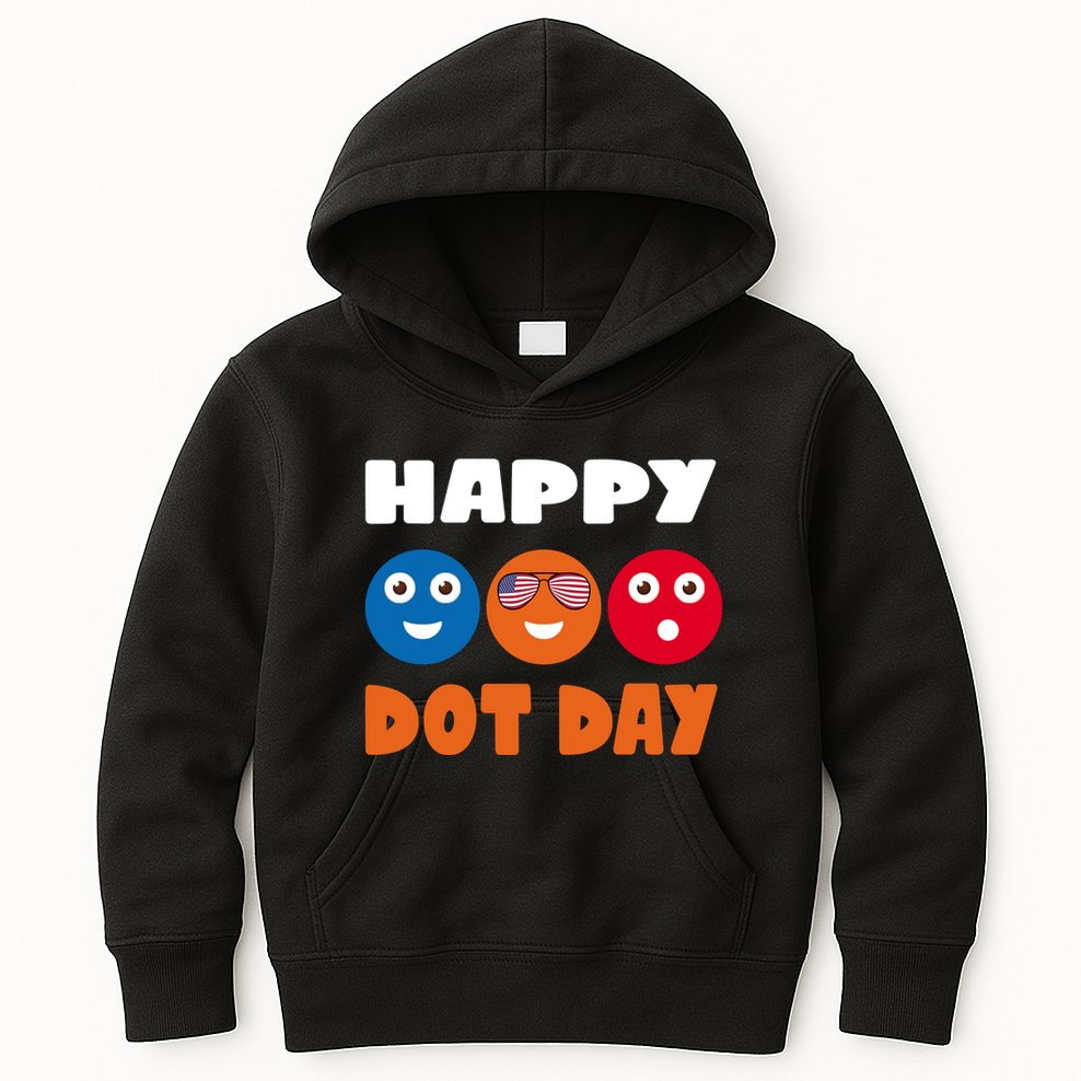 Happy International Dot Day Cute Colorful Dots Kids Hoodie