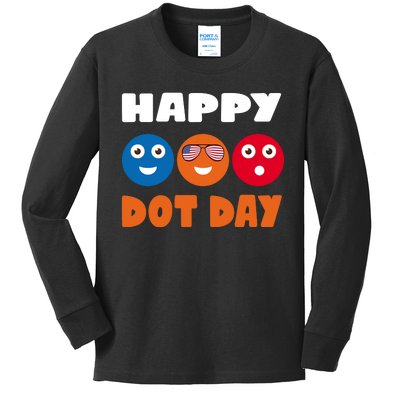 Happy International Dot Day Cute Colorful Dots Kids Long Sleeve Shirt