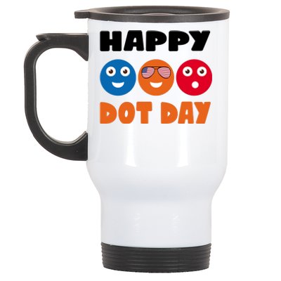 Happy International Dot Day Cute Colorful Dots Stainless Steel Travel Mug