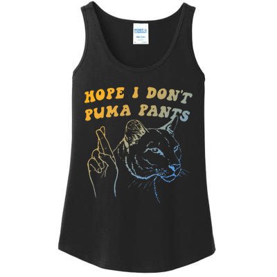 Hope I Dont P.U.M.A Pants Funny Cat Pun Apparel Ladies Essential Tank