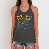 Hope I Dont P.U.M.A Pants Funny Cat Pun Apparel Women's Knotted Racerback Tank