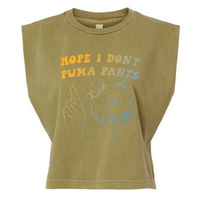 Hope I Dont P.U.M.A Pants Funny Cat Pun Apparel Garment-Dyed Women's Muscle Tee