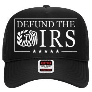 Humour Irs Defund Irs High Crown Mesh Back Trucker Hat