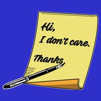 Hi I Don't Care Thanks Funny Sarcastic Cool Gift 16 in Basic Backpack