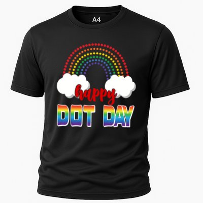 Happy International Dot Day Rainbow Clouds Performance Shirt