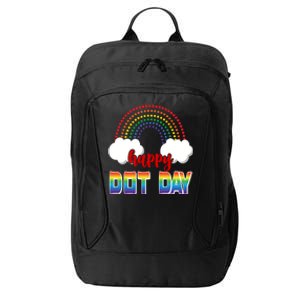 Happy International Dot Day Rainbow Clouds City Backpack