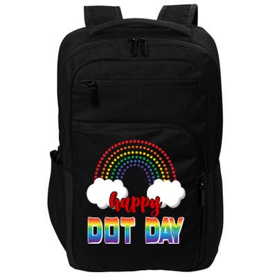 Happy International Dot Day Rainbow Clouds Impact Tech Backpack