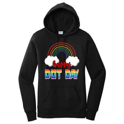 Happy International Dot Day Rainbow Clouds Women's Pullover Hoodie