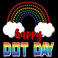 Happy International Dot Day Rainbow Clouds Wool Snapback Cap