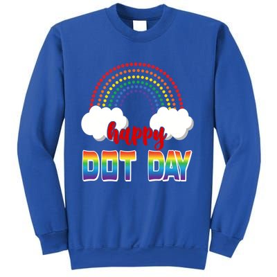 Happy International Dot Day Rainbow Clouds Sweatshirt