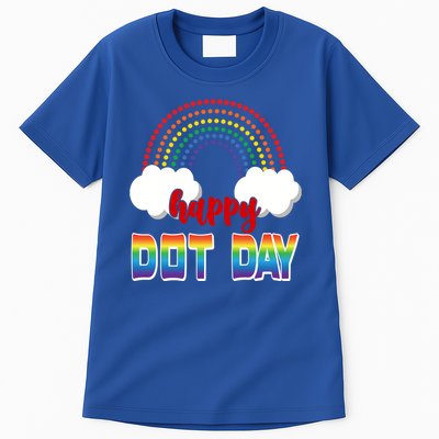 Happy International Dot Day Rainbow Clouds Tall T-Shirt