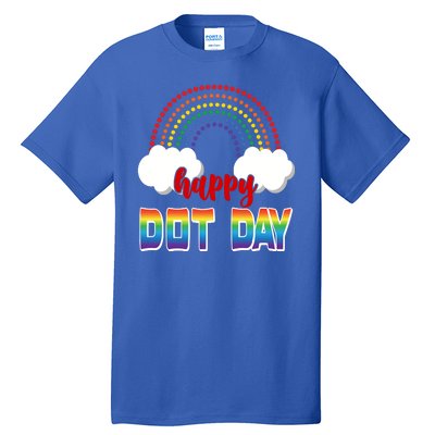 Happy International Dot Day Rainbow Clouds Tall T-Shirt