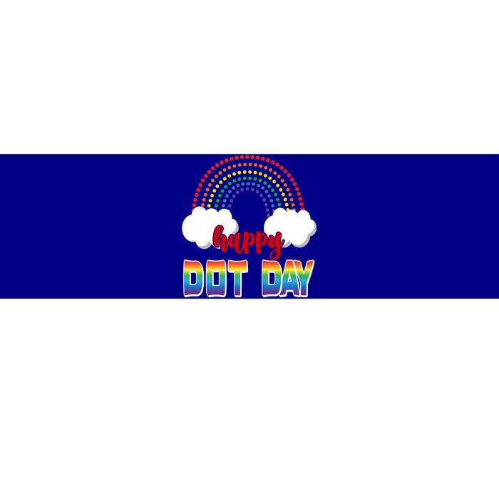 Happy International Dot Day Rainbow Clouds Bumper Sticker