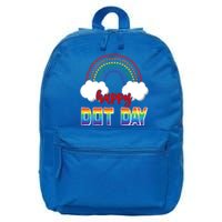 Happy International Dot Day Rainbow Clouds 16 in Basic Backpack