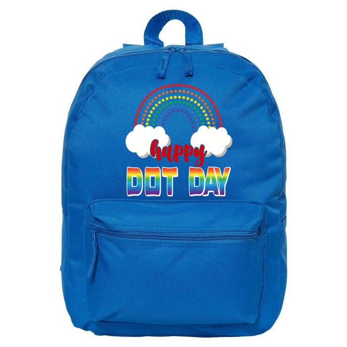 Happy International Dot Day Rainbow Clouds 16 in Basic Backpack