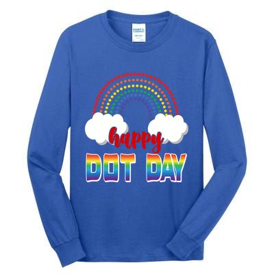 Happy International Dot Day Rainbow Clouds Tall Long Sleeve T-Shirt
