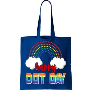 Happy International Dot Day Rainbow Clouds Tote Bag