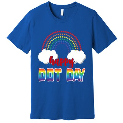 Happy International Dot Day Rainbow Clouds Premium T-Shirt