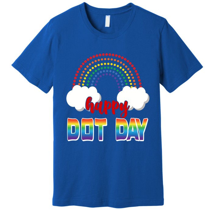 Happy International Dot Day Rainbow Clouds Premium T-Shirt