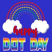 Happy International Dot Day Rainbow Clouds Premium T-Shirt