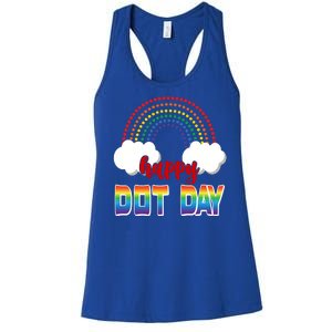 Happy International Dot Day Rainbow Clouds Women's Racerback Tank