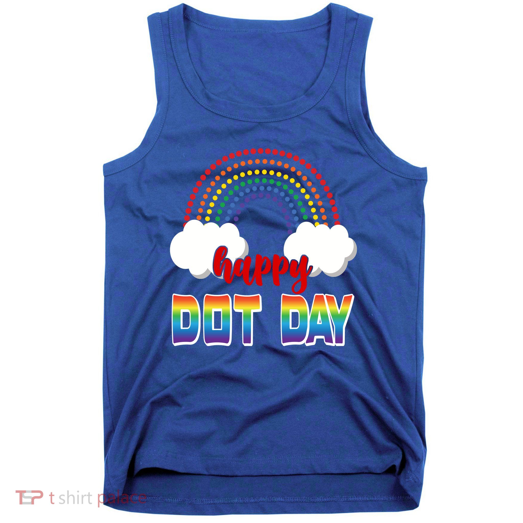 Happy International Dot Day Rainbow Clouds Tank Top