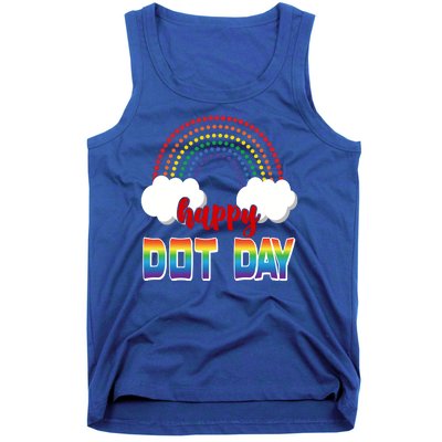 Happy International Dot Day Rainbow Clouds Tank Top