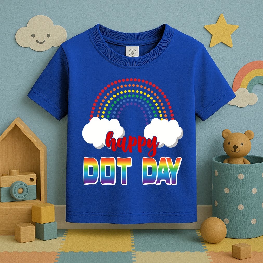 Happy International Dot Day Rainbow Clouds Toddler T-Shirt