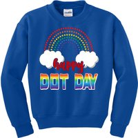 Happy International Dot Day Rainbow Clouds Kids Sweatshirt