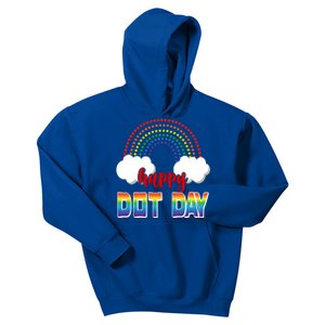 Happy International Dot Day Rainbow Clouds Kids Hoodie