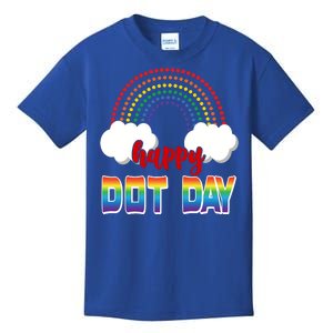 Happy International Dot Day Rainbow Clouds Kids T-Shirt