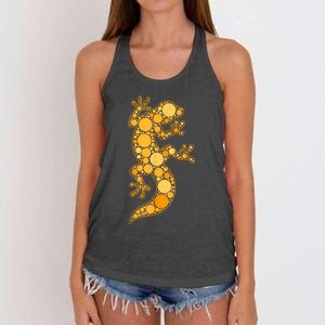 Happy International Dot Day Teacher Reptile Dots Women's Knotted Racerback Tank