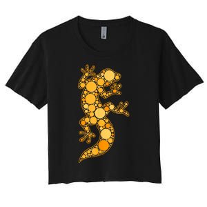 Happy International Dot Day Teacher Reptile Dots Women's Crop Top Tee