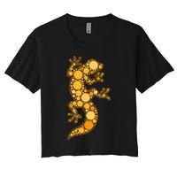 Happy International Dot Day Teacher Reptile Dots Women's Crop Top Tee