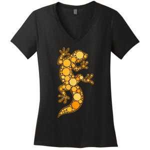 Happy International Dot Day Teacher Reptile Dots Women's V-Neck T-Shirt