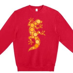 Happy International Dot Day Teacher Reptile Dots Premium Crewneck Sweatshirt