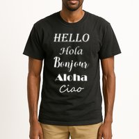 Hello In Different Languages Greetings Tall T-Shirt