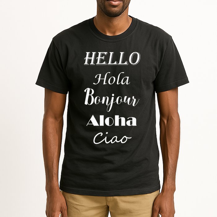 Hello In Different Languages Greetings Tall T-Shirt