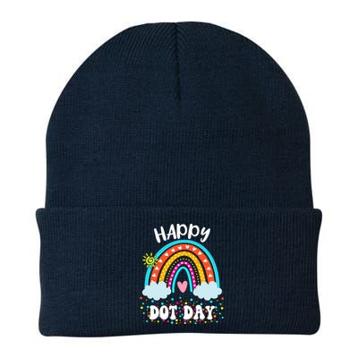 Happy International Dot Day Colorful Polka Dot Kids Knit Cap Winter Beanie